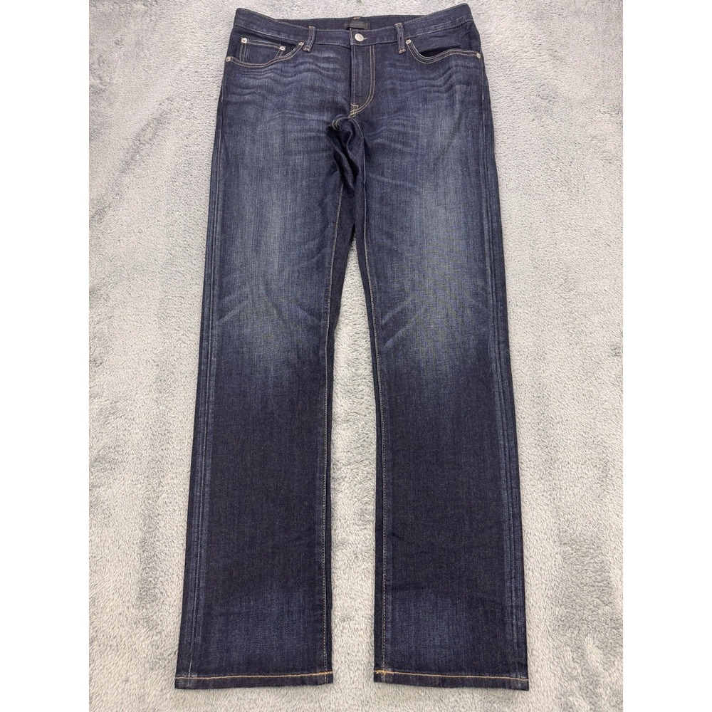UNIQLO Selvedge Jeans Men 34x34 Dark Raw Wash Slim Kaihara Denim